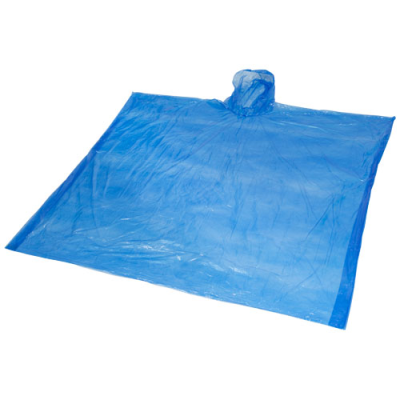 Picture of ZIVA DISPOSABLE RAIN PONCHO with Storage Pouch in Royal Blue.