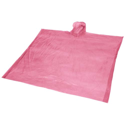 Picture of ZIVA DISPOSABLE RAIN PONCHO with Storage Pouch in Red.