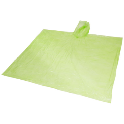 ZIVA DISPOSABLE RAIN PONCHO with Storage Pouch in Lime.