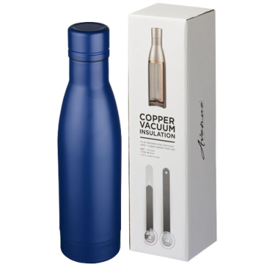 Picture of VASA 500 ML COPPER VACUUM THERMAL INSULATED BOTTLE in Blue.