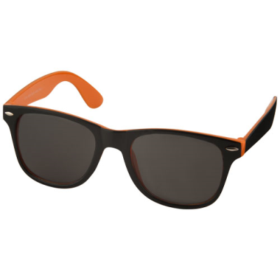 Picture of SUN RAY SUNGLASSES with Two Colour Tones in Orange & Solid Black.