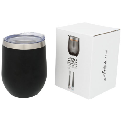 Picture of CORZO 350 ML COPPER VACUUM THERMAL INSULATED CUP in Solid Black.