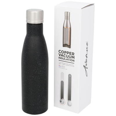 Picture of VASA 500 ML SPECKLED COPPER VACUUM THERMAL INSULATED BOTTLE in Black Solid