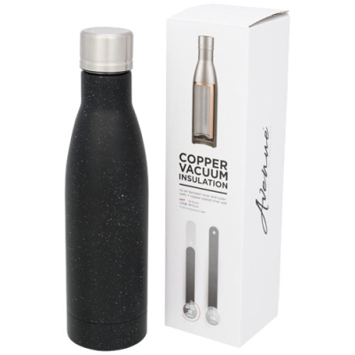 Picture of VASA 500 ML SPECKLED COPPER VACUUM THERMAL INSULATED BOTTLE in Solid Black