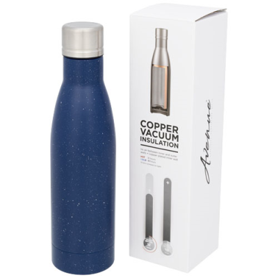 Picture of VASA 500 ML SPECKLED COPPER VACUUM THERMAL INSULATED BOTTLE in Blue.