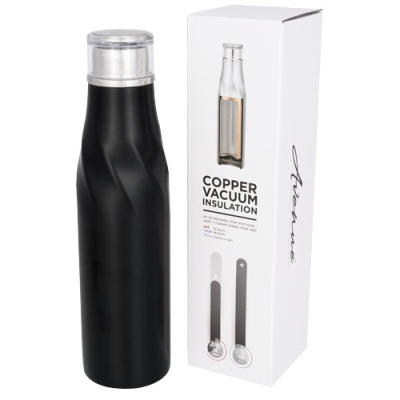 Picture of HUGO 650 ML SEAL-LID COPPER VACUUM THERMAL INSULATED BOTTLE in Solid Black.