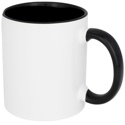 Picture of PIX 330 ML CERAMIC POTTERY SUBLIMATION COLOUR POP MUG in Solid Black.