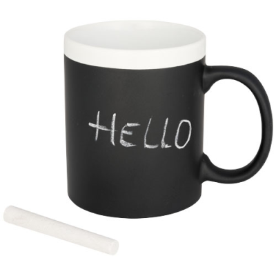 Picture of CHALK-WRITE 330 ML CERAMIC POTTERY MUG in White.