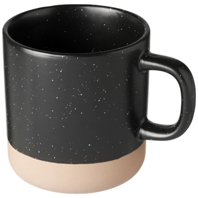 Picture of PASCAL 360 ML CERAMIC POTTERY MUG in Solid Black.