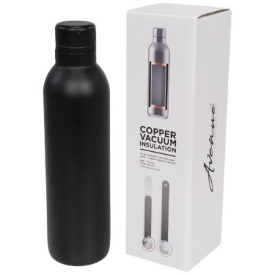 Picture of THOR 510 ML COPPER VACUUM THERMAL INSULATED WATER BOTTLE in Solid Black