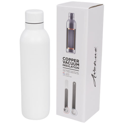 Picture of THOR 510 ML COPPER VACUUM THERMAL INSULATED WATER BOTTLE in White.