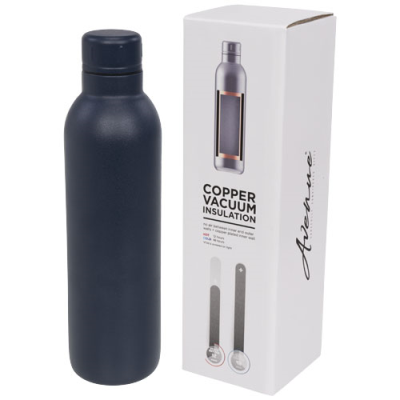 Picture of THOR 510 ML COPPER VACUUM THERMAL INSULATED WATER BOTTLE in Blue.