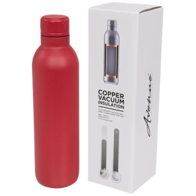 Picture of THOR 510 ML COPPER VACUUM THERMAL INSULATED WATER BOTTLE in Red.