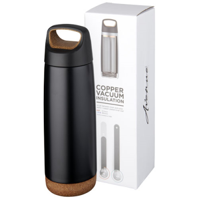 Picture of VALHALLA 600 ML COPPER VACUUM THERMAL INSULATED SPORTS BOTTLE in Black Solid