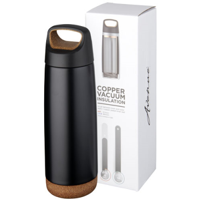 Picture of VALHALLA 600 ML COPPER VACUUM THERMAL INSULATED WATER BOTTLE in Solid Black