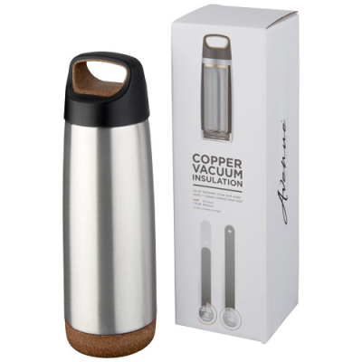 Picture of VALHALLA 600 ML COPPER VACUUM THERMAL INSULATED WATER BOTTLE in Silver.