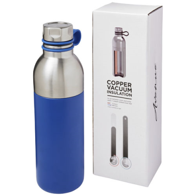 Picture of KOLN 590 ML COPPER VACUUM THERMAL INSULATED SPORTS BOTTLE in Blue.