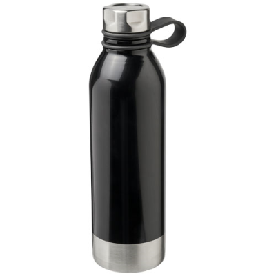 Picture of PERTH 740 ML STAINLESS STEEL METAL SPORTS BOTTLE in Solid Black