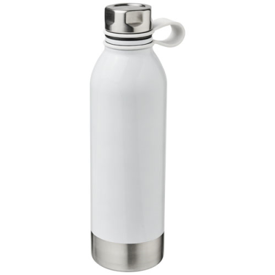 Picture of PERTH 740 ML STAINLESS STEEL METAL SPORTS BOTTLE in White.