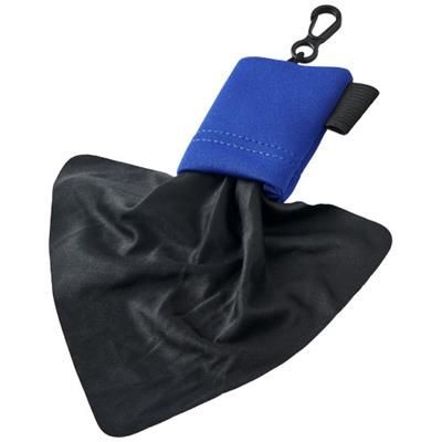 Picture of CLEAR TRANSPARENT MICROFIBRE CLEANING CLOTH in Pouch in Royal Blue