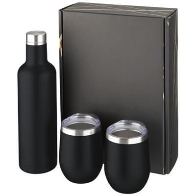Picture of PINTO AND CORZO COPPER VACUUM THERMAL INSULATED GIFT SET in Black Solid
