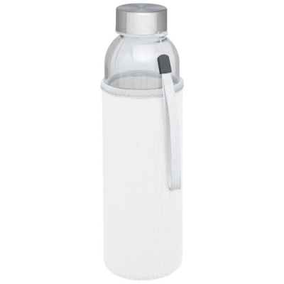Picture of BODHI 500 ML GLASS WATER BOTTLE in White.