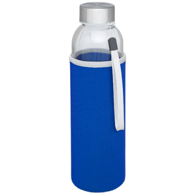 Picture of BODHI 500 ML GLASS WATER BOTTLE in Blue.