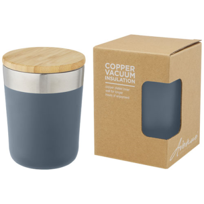 Picture of LAGAN 300 ML COPPER VACUUM THERMAL INSULATED STAINLESS STEEL METAL TUMBLER with Bamboo Lid