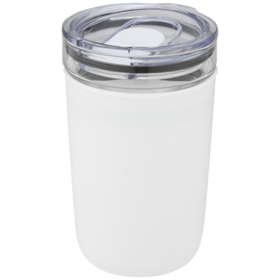 Picture of BELLO 420 ML GLASS TUMBLER with Recycled Plastic Outer Wall in White