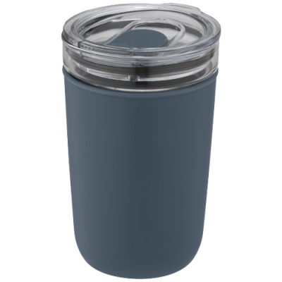 Picture of BELLO 420 ML GLASS TUMBLER with Recycled Plastic Outer Wall in Ice Blue