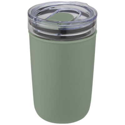 Picture of BELLO 420 ML GLASS TUMBLER with Recycled Plastic Outer Wall in Heather Green