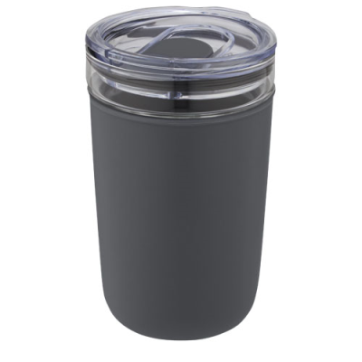 Picture of BELLO 420 ML GLASS TUMBLER with Recycled Plastic Outer Wall in Grey