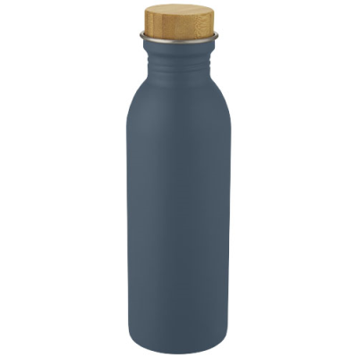 Picture of KALIX 650 ML STAINLESS STEEL METAL WATER BOTTLE in Ice Blue.