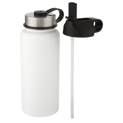 Picture of SUPRA 1 L COPPER VACUUM THERMAL INSULATED SPORTS BOTTLE with 2 Lids in White