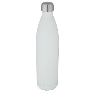 Picture of COVE 1 L VACUUM THERMAL INSULATED STAINLESS STEEL METAL BOTTLE in White.
