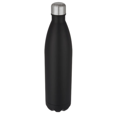 Picture of COVE 1 L VACUUM THERMAL INSULATED STAINLESS STEEL METAL BOTTLE in Solid Black.