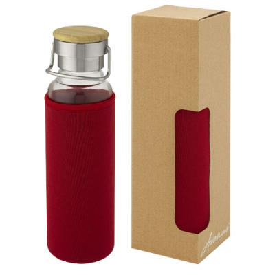 Picture of THOR 660 ML GLASS BOTTLE with Neoprene Sleeve in Red
