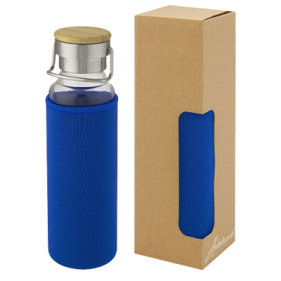 Picture of THOR 660 ML GLASS BOTTLE with Neoprene Sleeve in Blue.