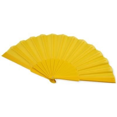 Picture of MAESTRAL FOLDING HANDFAN in Paper Box in Yellow