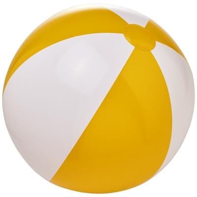 Picture of BORA SOLID BEACH BALL in Yellow-white Solid