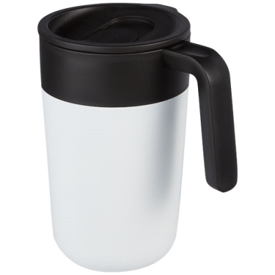 Picture of NORDIA 400 ML DOUBLE-WALL RECYCLED MUG in White