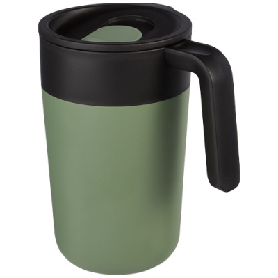 Picture of NORDIA 400 ML DOUBLE-WALL RECYCLED MUG in Heather Green