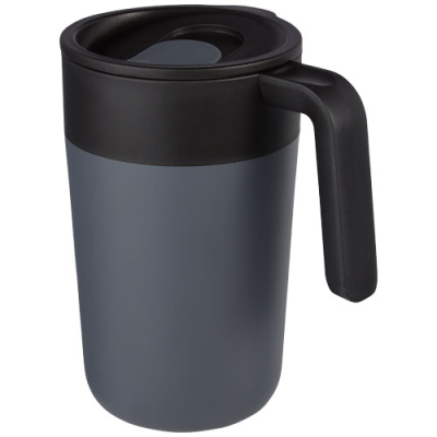 Picture of NORDIA 400 ML DOUBLE-WALL RECYCLED MUG in Grey.
