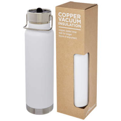 Picture of THOR 750 ML COPPER VACUUM THERMAL INSULATED SPORTS BOTTLE in White.