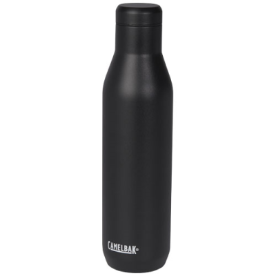 Picture of CAMELBAK® HORIZON 750 ML VACUUM THERMAL INSULATED WATER & WINE BOTTLE in Solid Black.