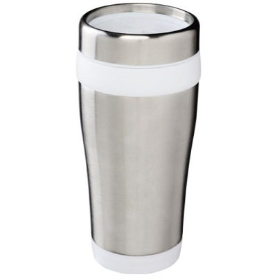 Picture of ELWOOD 410 ML RCS CERTIFIED RECYCLED STAINLESS STEEL METAL THERMAL INSULATED TUMBLER in White.