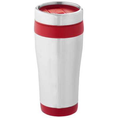 Picture of ELWOOD 410 ML RCS CERTIFIED RECYCLED STAINLESS STEEL METAL THERMAL INSULATED TUMBLER in Red.