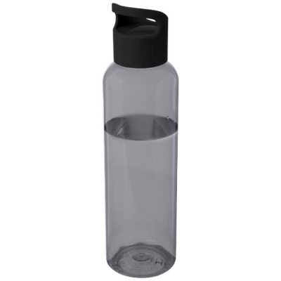 Picture of SKY 650 ML RECYCLED PLASTIC WATER BOTTLE in Solid Black.