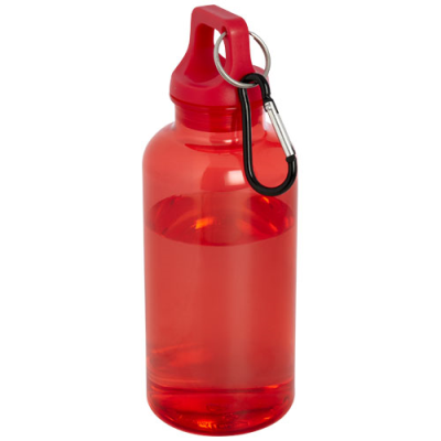 Picture of OREGON 400 ML RCS CERTIFIED RECYCLED PLASTIC WATER BOTTLE with Carabiner in Red