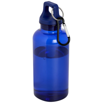 Picture of OREGON 400 ML RCS CERTIFIED RECYCLED PLASTIC WATER BOTTLE with Carabiner in Blue.
